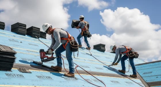 Installation photo, Alvarez re-roof